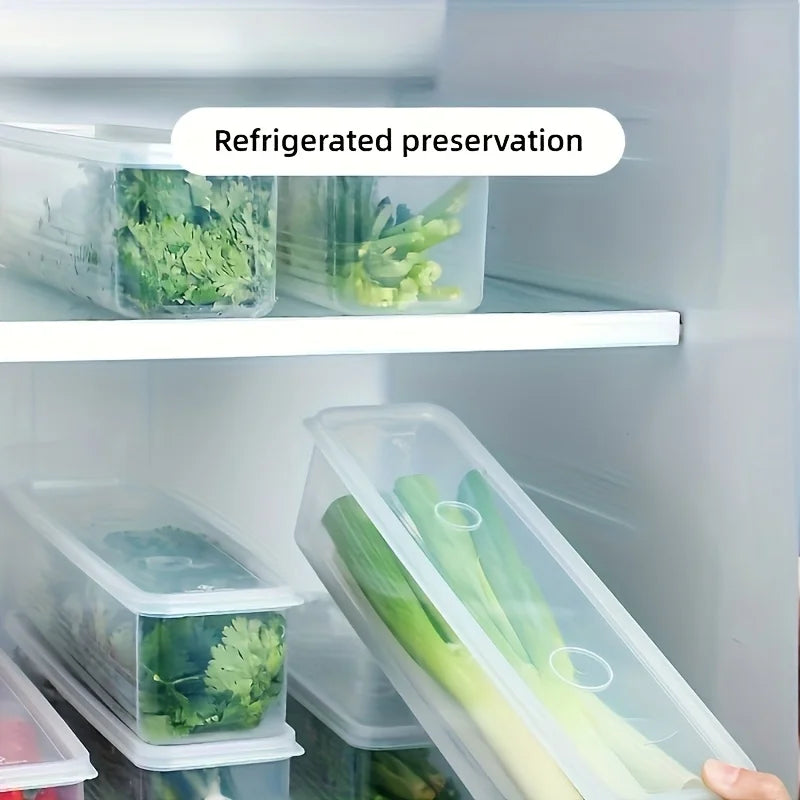Refrigerator Organiser Boxes - Transparent Fridge Storage Bins, 1 to 4 Pack