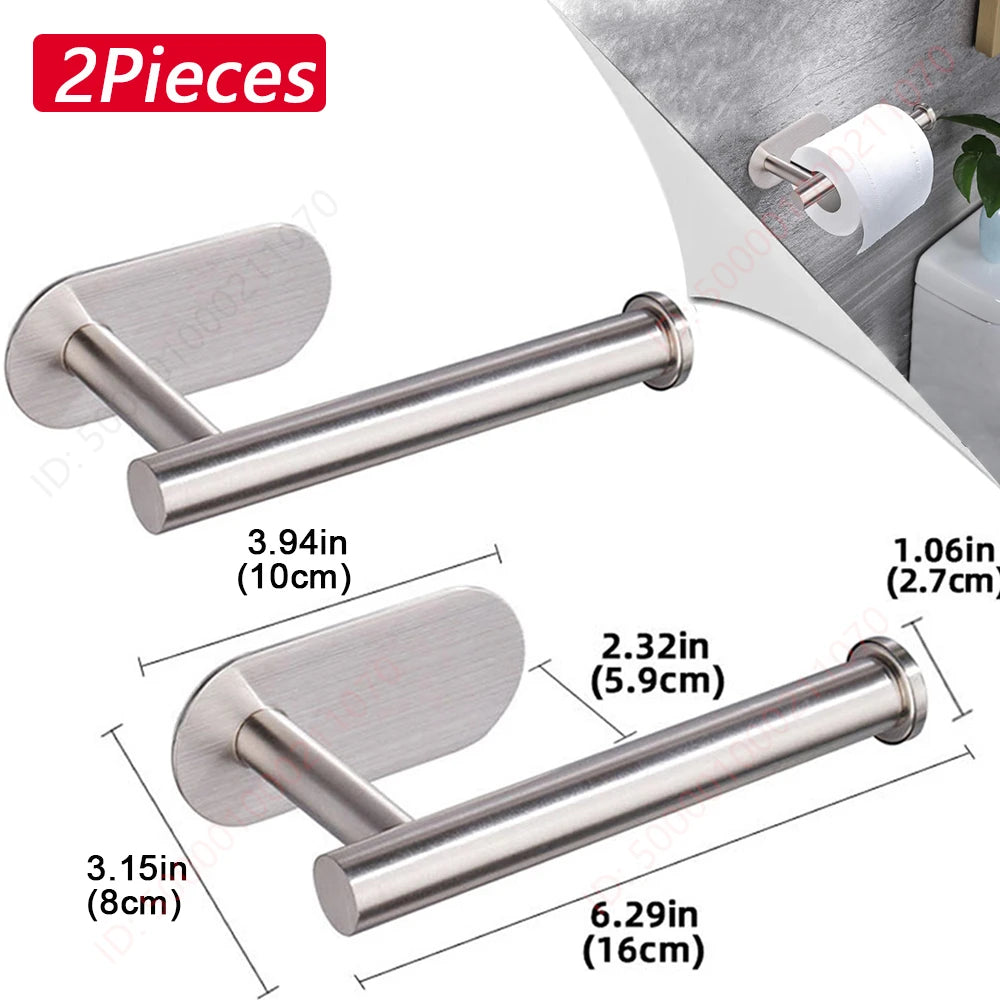Toilet Paper Rack - Black, Silver or Gold Holder in 1 and 2 Piece Packs