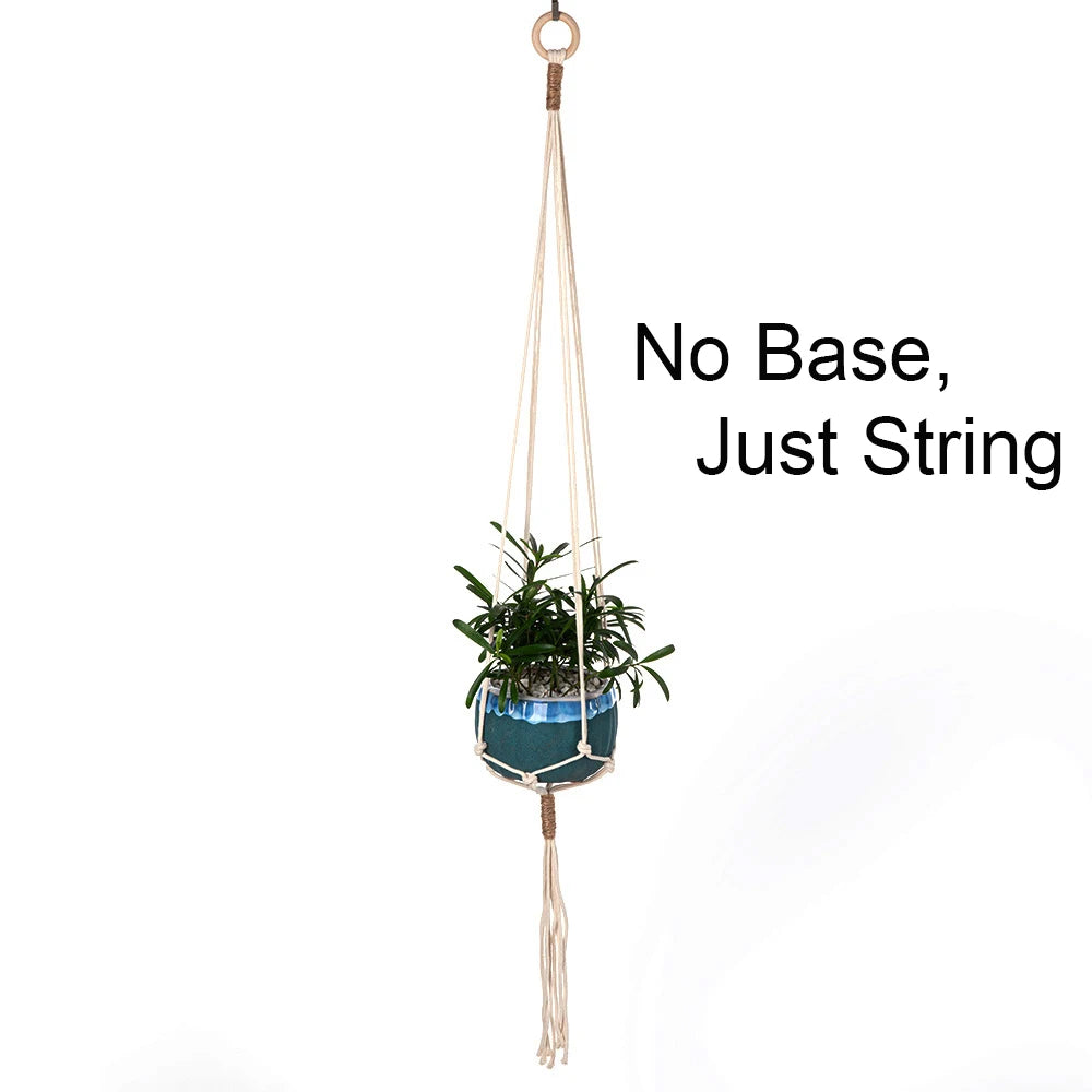 Macrame Plant Hanger - Woven Cotton Rope Planter Holder in 14 Boho Styles