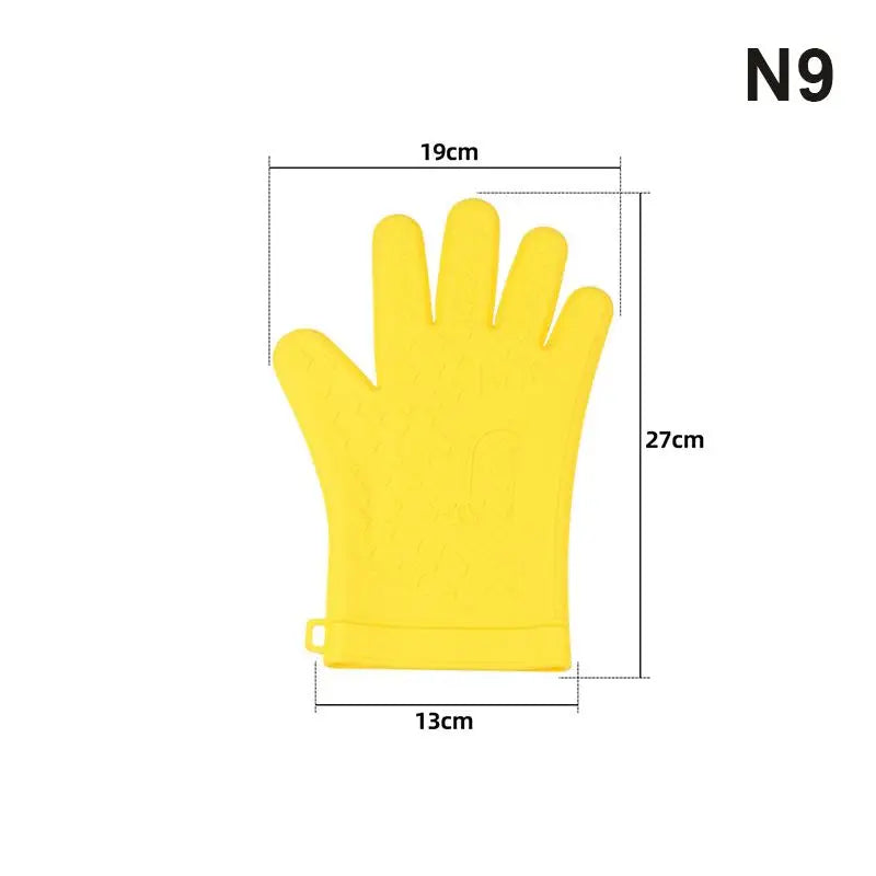 Silicone Oven Gloves - Non-Slip Professional Mitts for Baking and Grilling