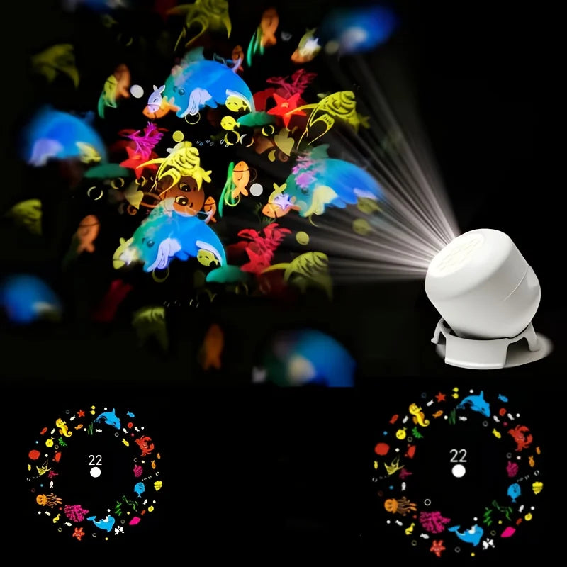 LED Starry Ocean Projector Light - USB Night Light for Bedrooms