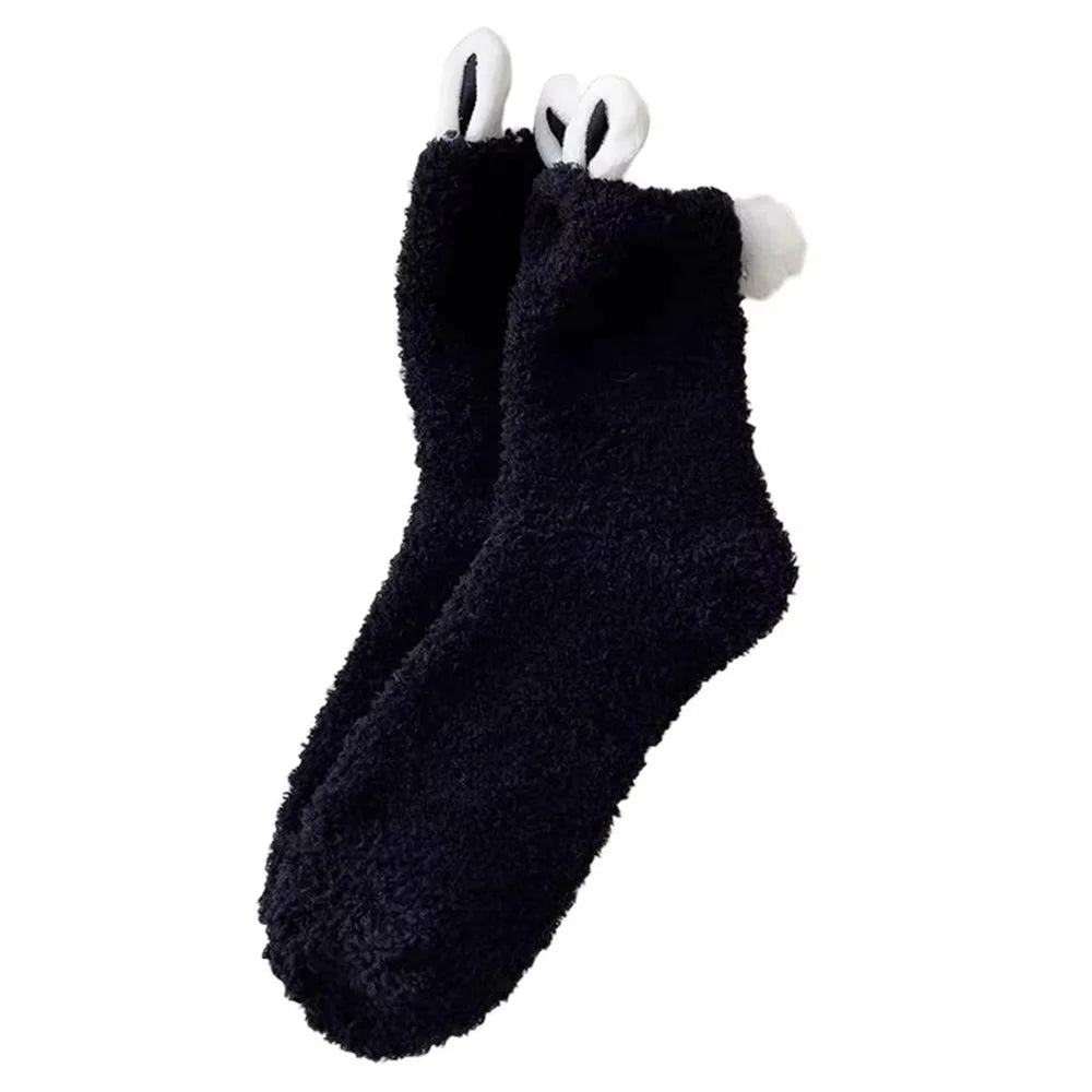 Women's Cartoon 3D Velvet Winter Accessory - Soft One Size, 3 Designs