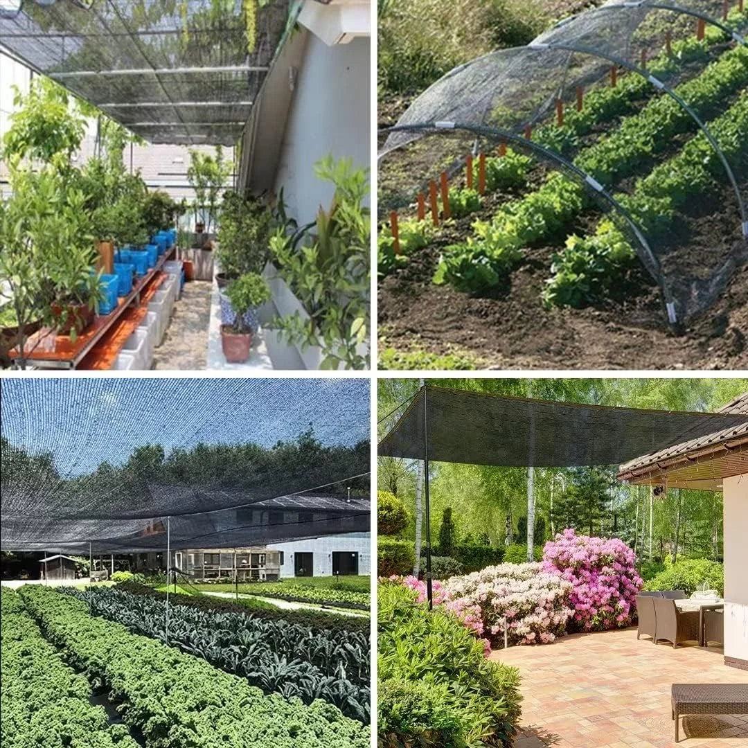 Shade Cloth Sun Net 3x6m - Taped Edge Mesh Cover with Grommets for Pergola