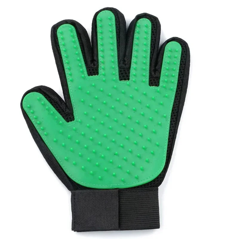 Pet Grooming Glove - Silicone Deshedding Brush and Massage Mitt for Dogs and Cats