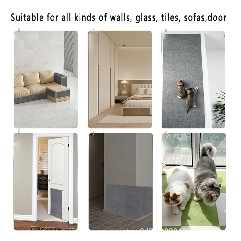 Self-Adhesive Cat Scratching Mat - Furniture Protector in 8 Sizes, 7 Colours