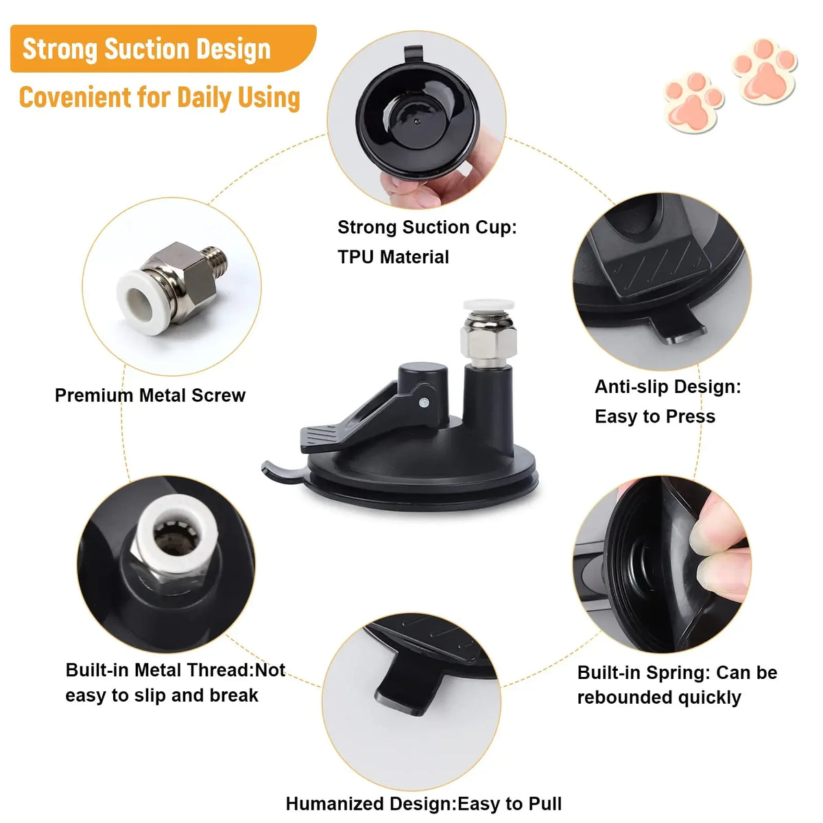 Cat Teaser Wand with Suction Cup - Interactive Feather Toy with Replaceable Heads