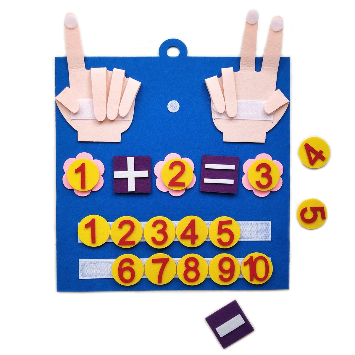 Toddler Montessori Toys - Felt Math Board for Early Counting and Sorting