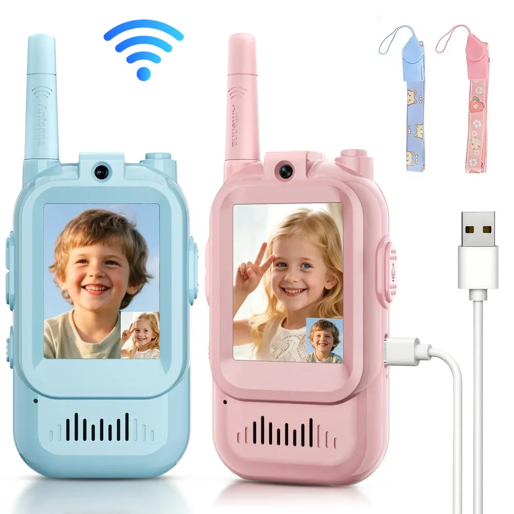 Video Walkie Talkies for Kids - Rechargeable Screen Intercom 2-Pack