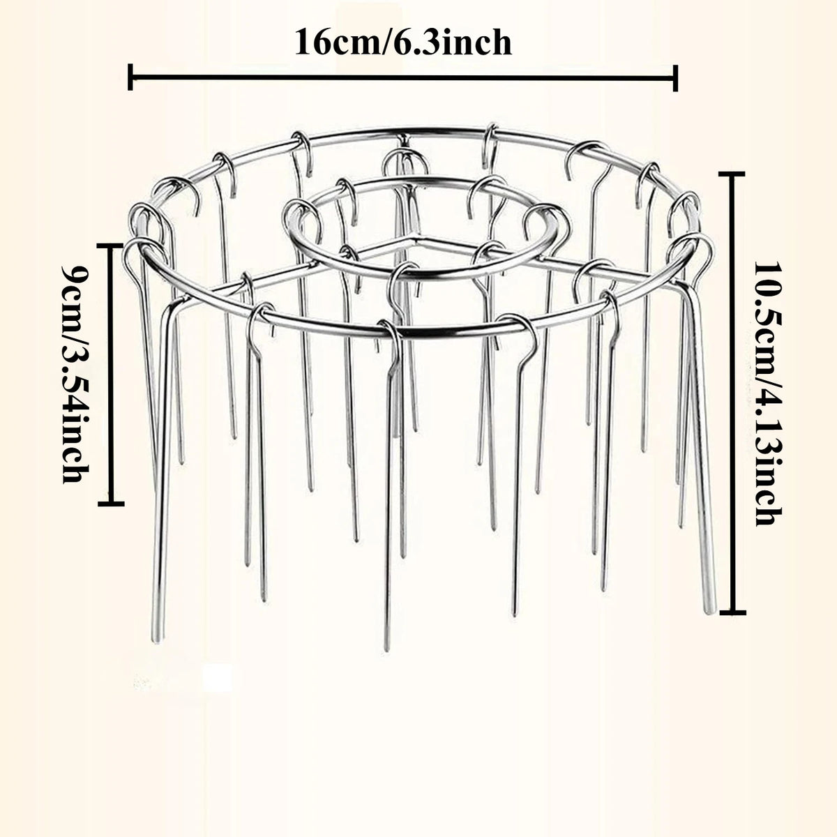 Vertical Skewer Rack - Stainless Steel Air Fryer and BBQ Stand with 24 Skewers