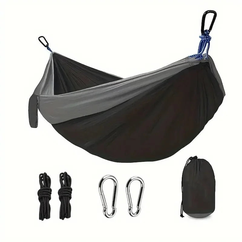 Portable Camping Hammock - Lightweight Parachute Nylon Swing for Backpacking and Travel