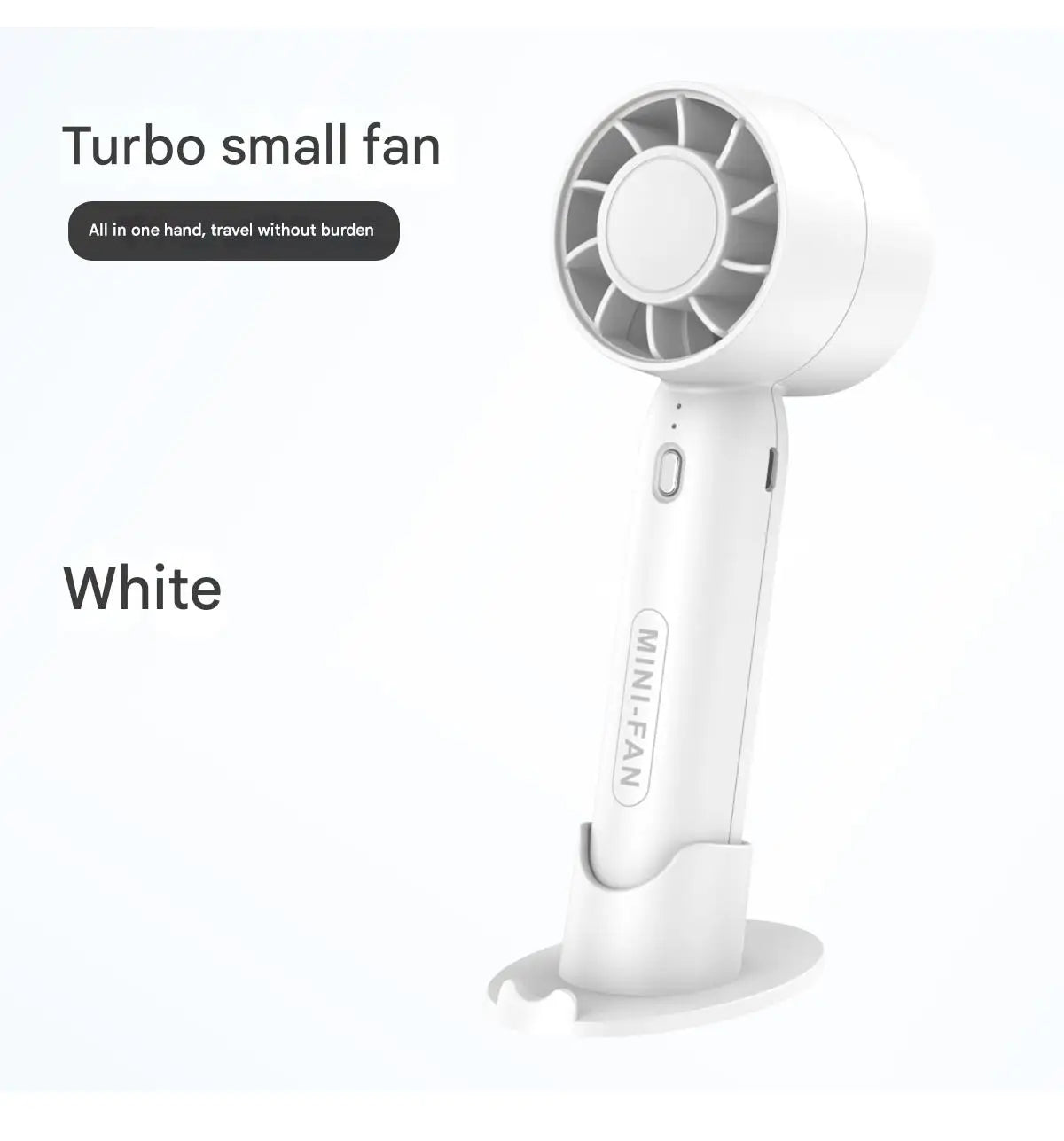 Handheld Turbo Fan - Mini USB Portable Personal Cooling Fan in 3 Colours