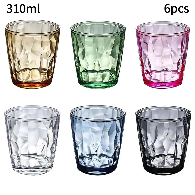 Unbreakable Acrylic Wine Glasses - Reusable 210ml and 310ml Cups for Parties