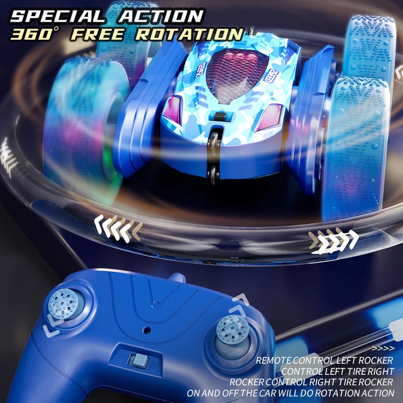 RC Stunt Car - Double-Sided Remote Control Car for Kids in 5 Colours