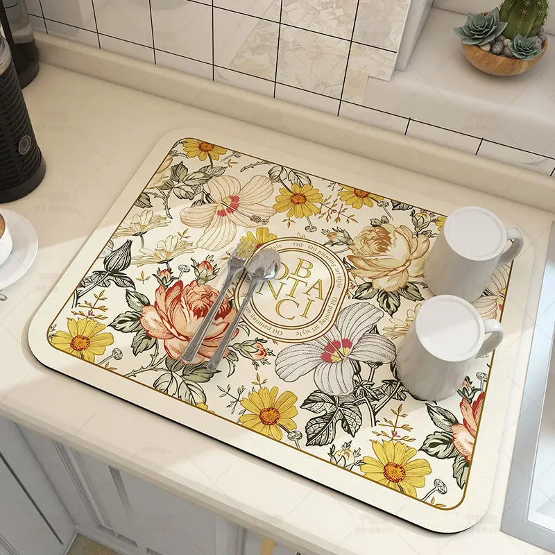 Kitchen Absorbent Mat - Super Absorbent Quick Dry Drying Pad in 4 Sizes
