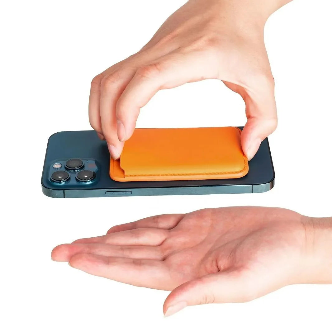 Magnetic Card Holder - PU Leather MagSafe iPhone Wallet in 21 Colours