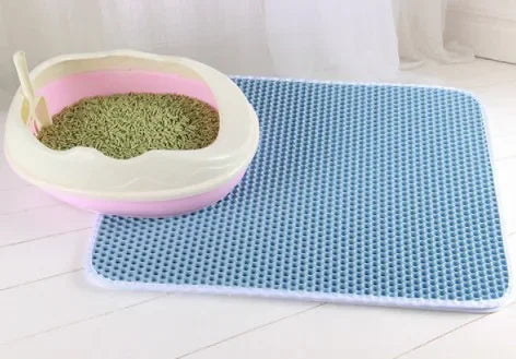 Double Layer Cat Litter Mat - Waterproof Non-Slip Trapping Mat, Washable