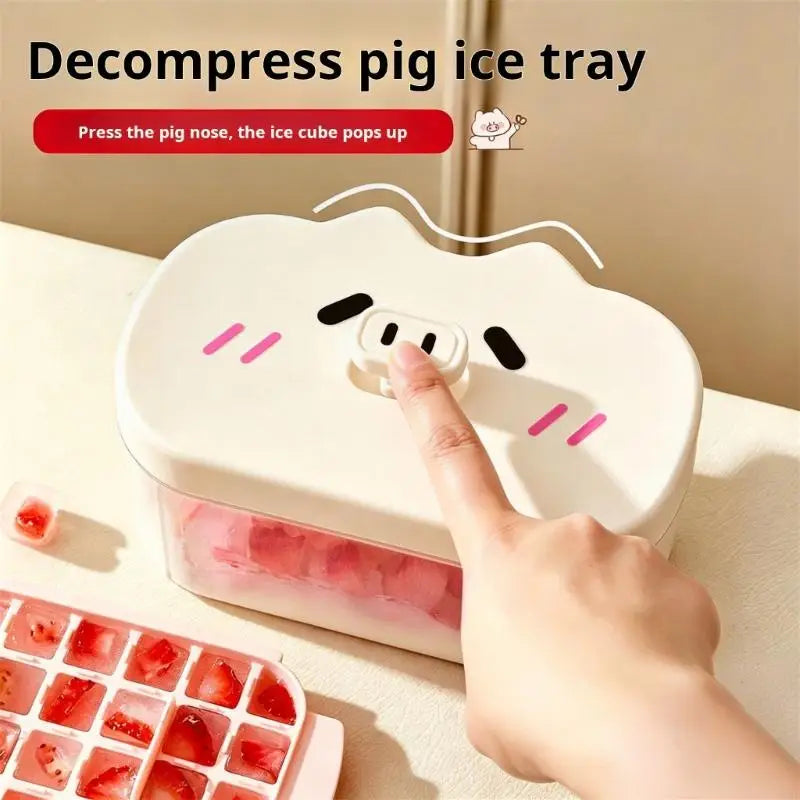 Clicking Ice Cube Tray - Easy Release Square Ice Maker for Cocktails