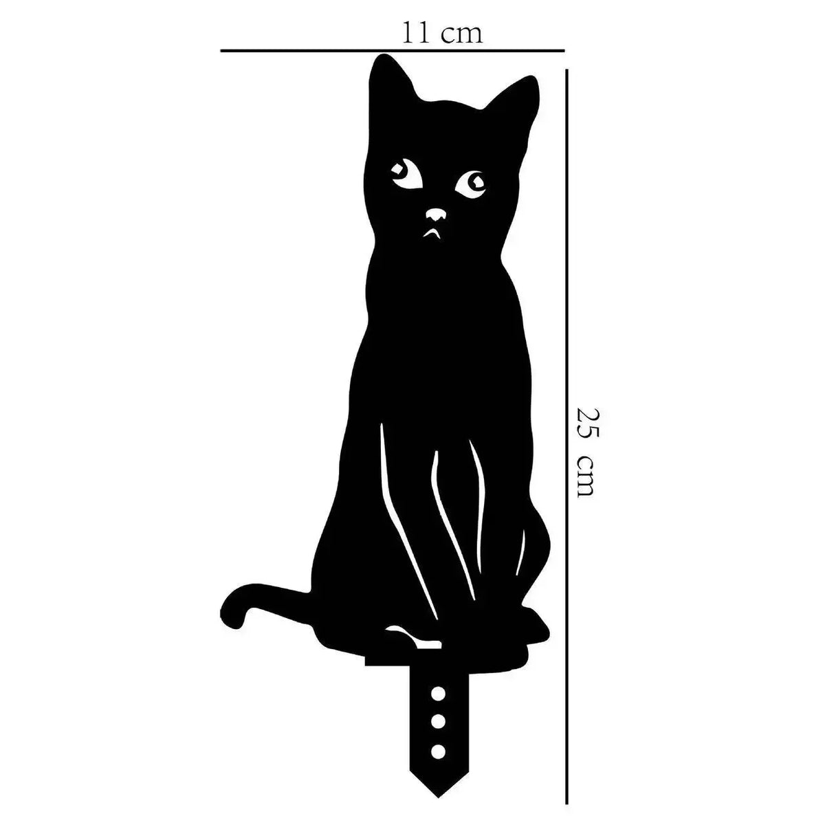 Cat Garden Stakes - Metal Silhouette Lawn Ornaments for Patios, Beds and Borders