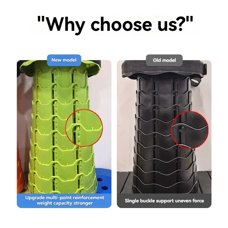 Rainbow Folding Stool - Portable Adjustable Camping and Fishing Seat