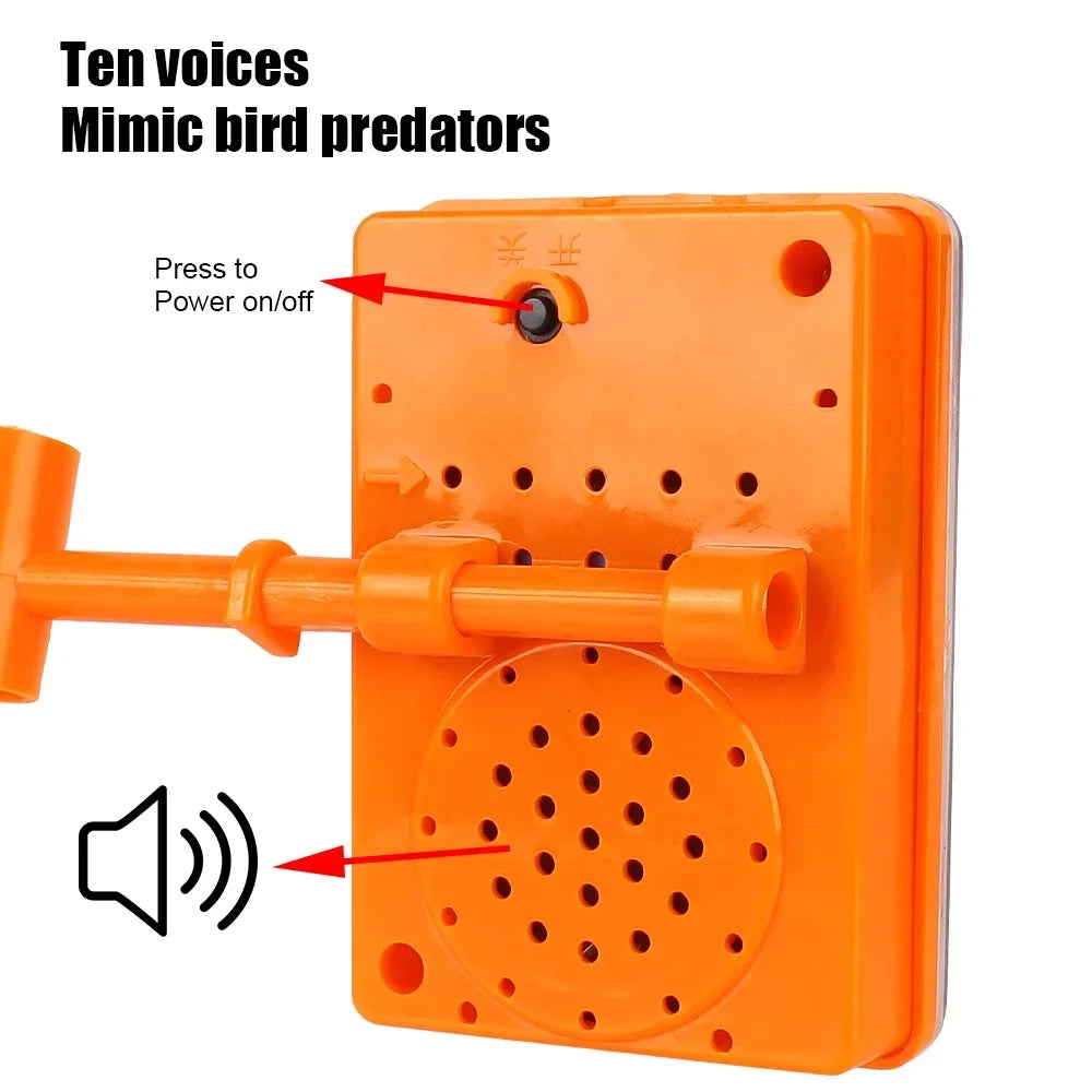 Solar Bird Repeller - 3-in-1 Reflective Deterrent for Gardens, Ponds and Farms