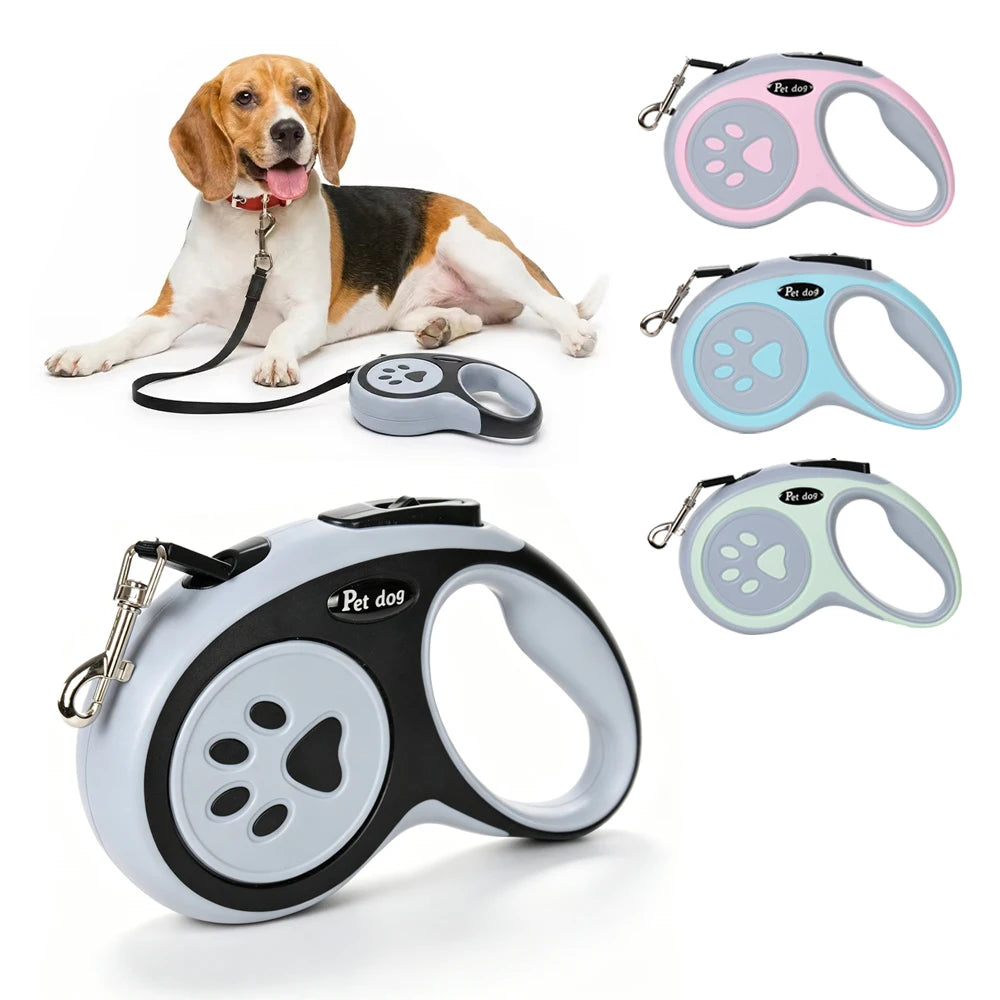 Retractable Dog Lead - 3m and 5m Extending Leash with Anti-Slip Handle for Small and Medium Dogs