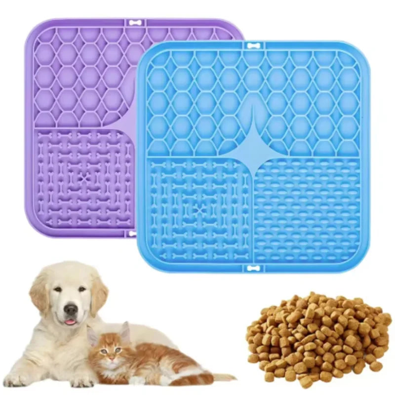 Pet Lick Mat - Silicone Suction Slow Feeder for Dog Bathing and Training