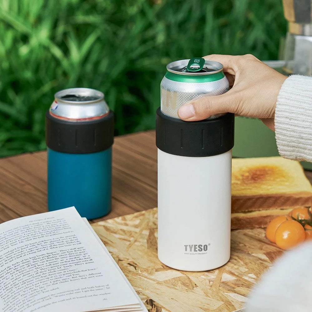 Insulated Can and Bottle Cooler - Stainless Steel Double Wall Drink Holder, 350ml and 520ml