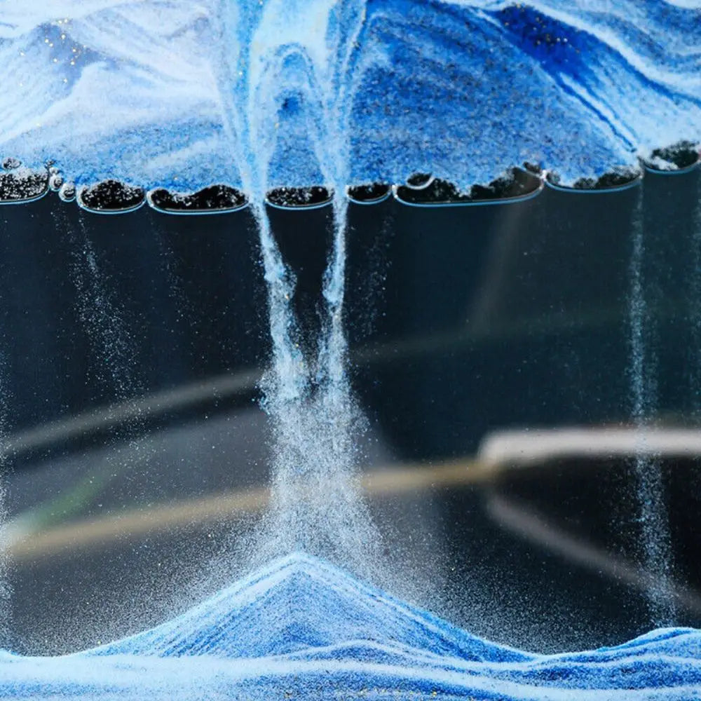 Rotatable Moving Sand Art - Glass Sand Picture in 5 and 7 Inch Sizes
