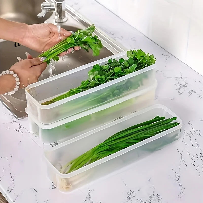 Refrigerator Organiser Boxes - Transparent Fridge Storage Bins, 1 to 4 Pack