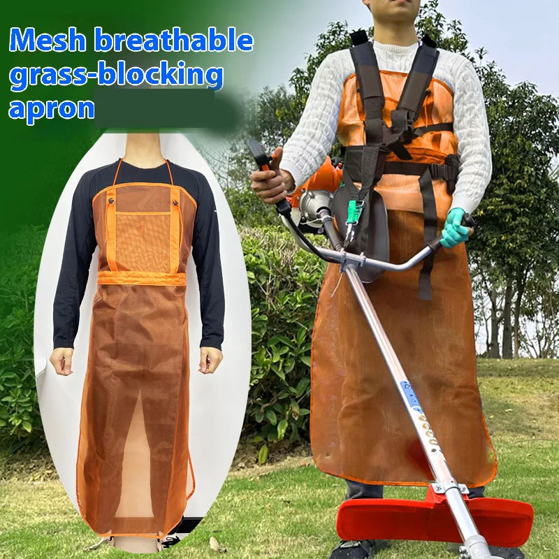 Garden Mowing Apron - Breathable Mesh Apron for Lawn Care and Trimming