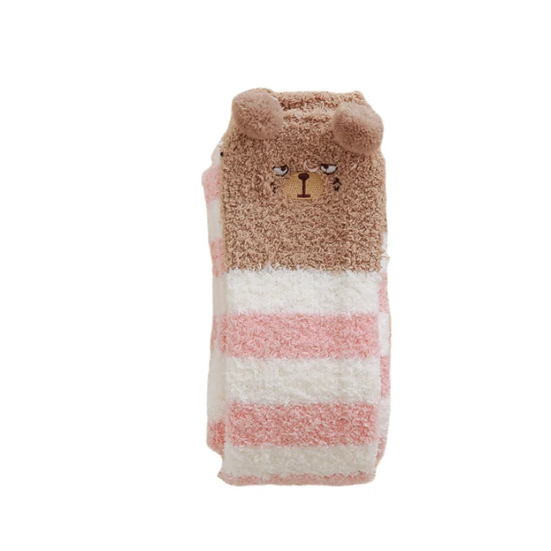 Womens Thigh High Fuzzy Socks - Cozy Soft Warm Pair in EU 34-39