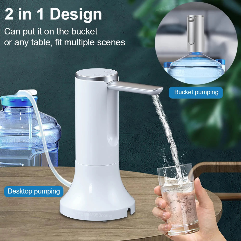 Electric Water Bottle Pump - Rechargeable Dispenser for 19L Gallon Bottles