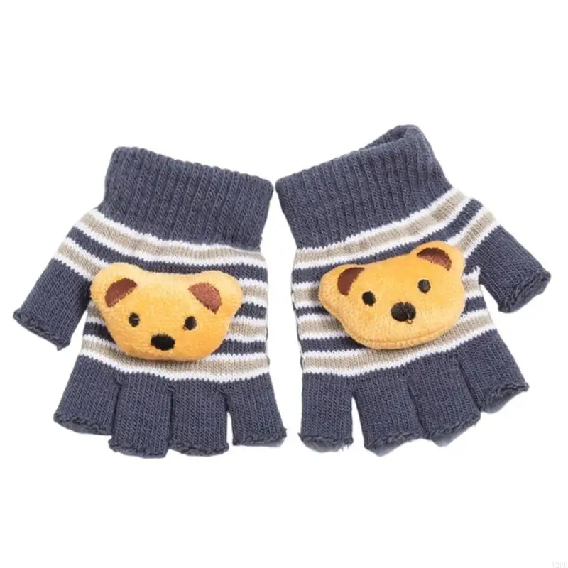 Plush Duck Gloves - Soft Warm Winter Gloves with Animal Design for Kids