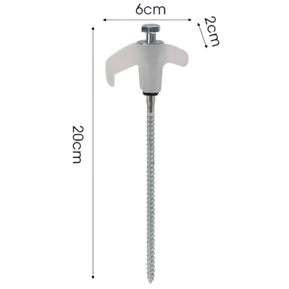 Screw Tent Pegs - Hexagonal Spiral Ground Stakes for Camping, Awnings and Decking, 5 and 10 Packs