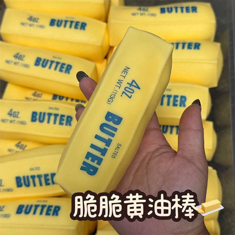 Butter Stick Squishy - Squeezable Novelty Fidget Toy in Three Colourways