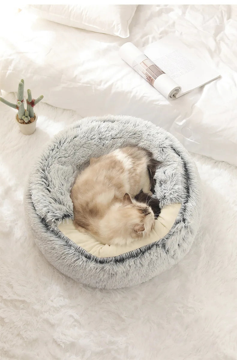 Plush Pet Bed - Soft Warm Bed for Cats and Small Dogs in 40, 50 and 60cm