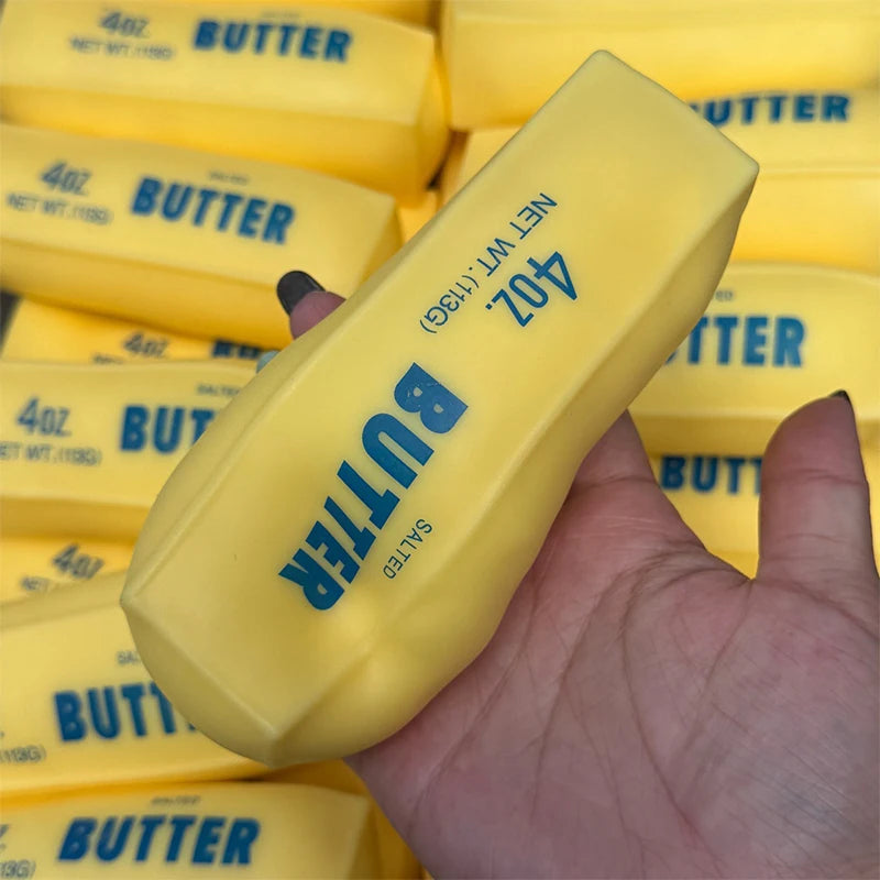 Butter Stick Squishy - Squeezable Novelty Fidget Toy in Three Colourways