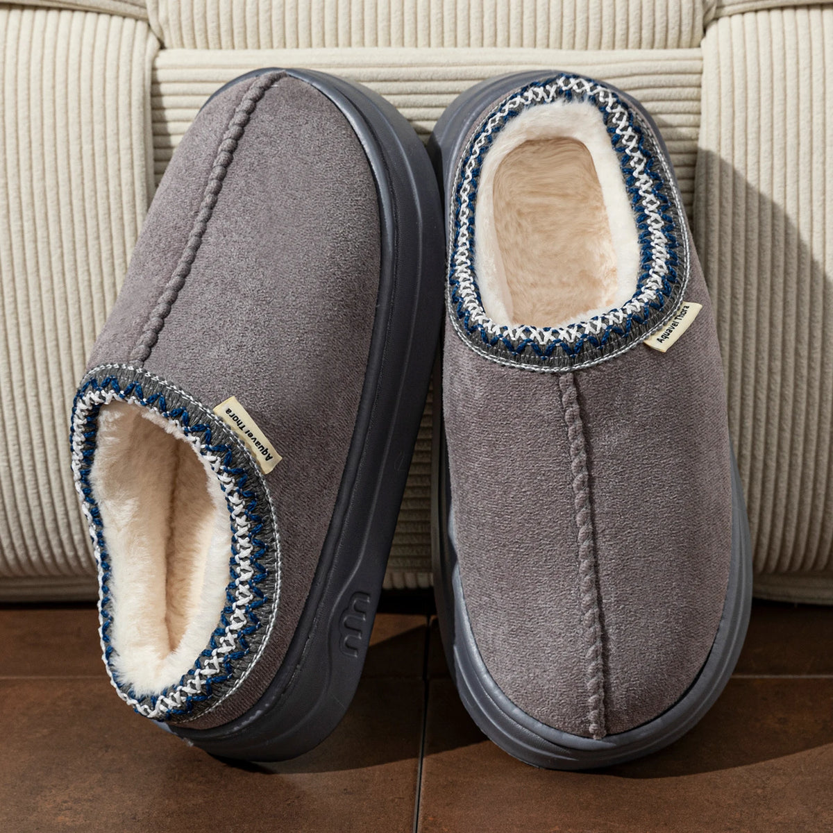 Womens Winter Slipper Boots - Fur Lined Anti Slip Indoor Outdoor Booties