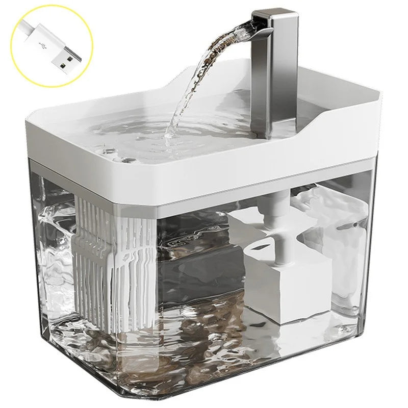 Cat Water Fountain - Automatic USB Pet Drinking Fountain with Filter for Cats and Dogs