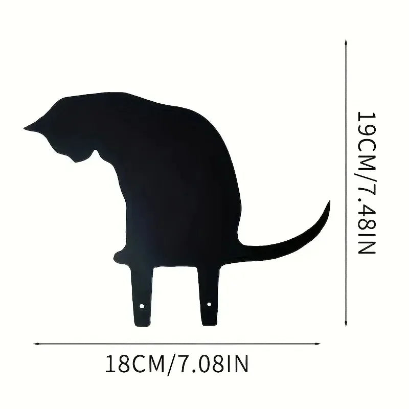 Cat Garden Stakes - Metal Silhouette Lawn Ornaments for Patios, Beds and Borders
