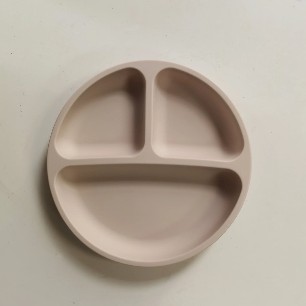 Silicone Suction Plate with Lid - Divided Baby Weaning Dinner Plate