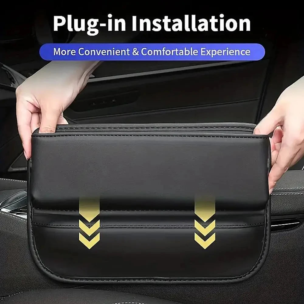 Leather Car Seat Gap Organiser - Console Crevice Filler and Side Storage Pocket