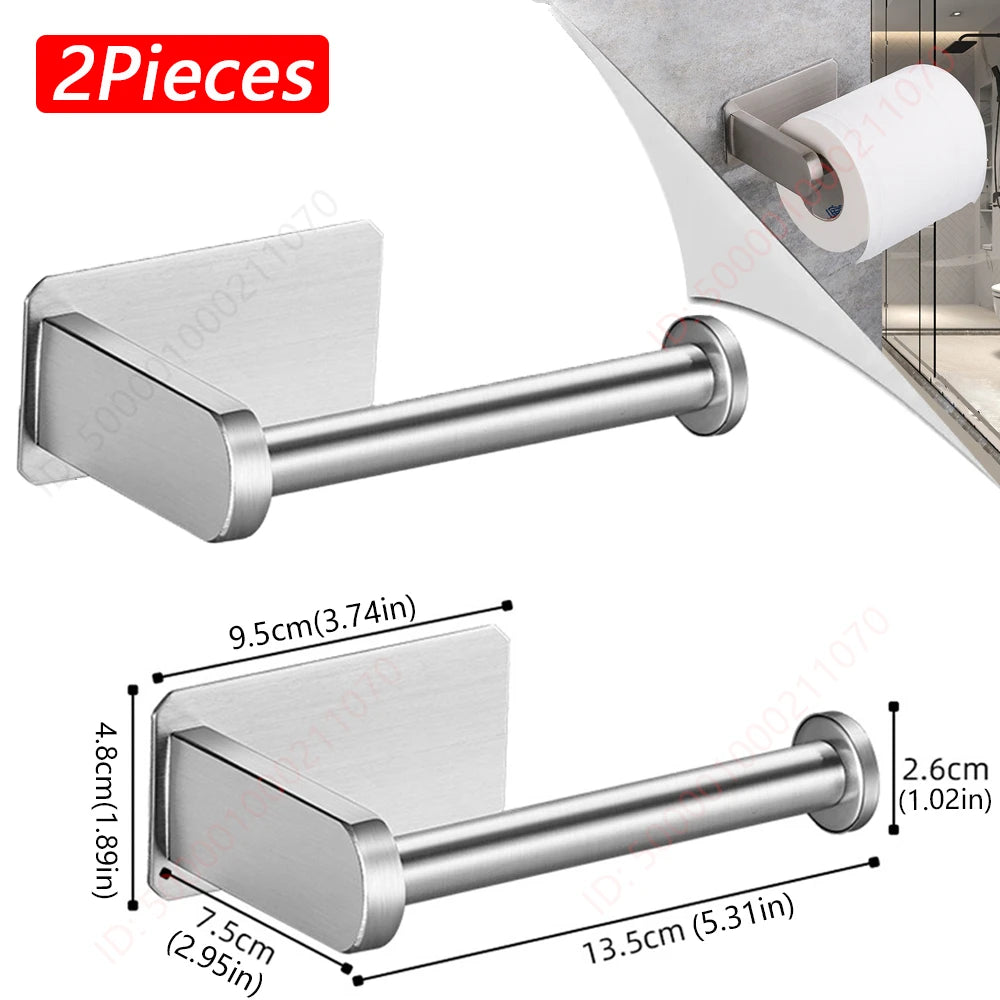Toilet Paper Rack - Black, Silver or Gold Holder in 1 and 2 Piece Packs