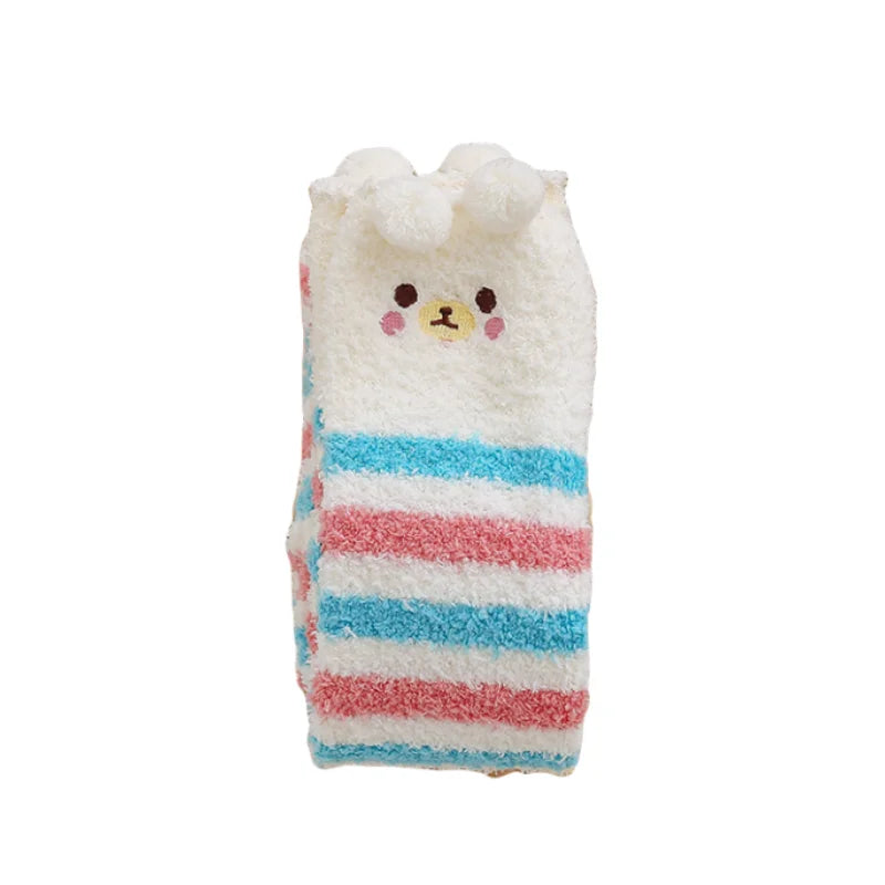 Womens Thigh High Fuzzy Socks - Cozy Soft Warm Pair in EU 34-39