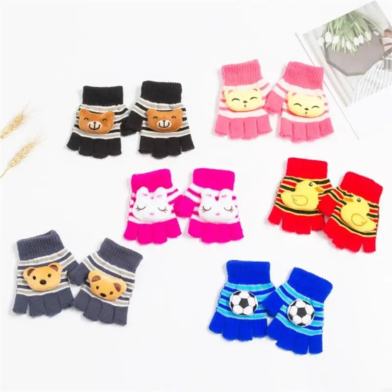 Plush Duck Gloves - Soft Warm Winter Gloves with Animal Design for Kids