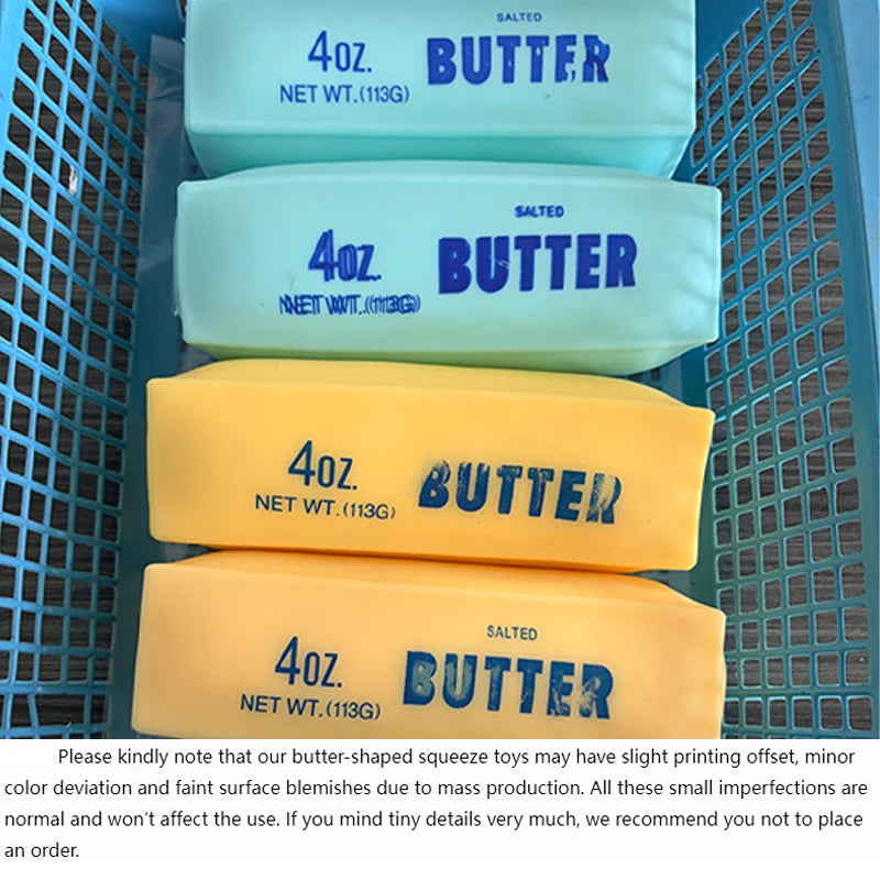 Butter Stick Squishy - Squeezable Novelty Fidget Toy in Three Colourways