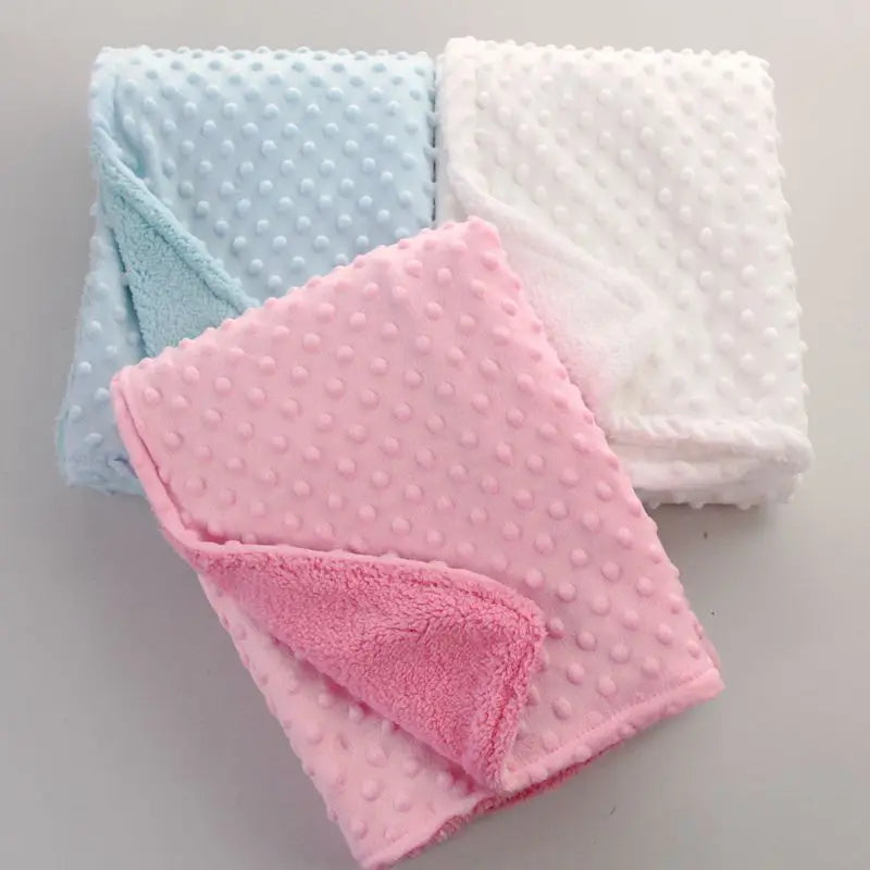 Baby Swaddle Blanket - Soft Fleece Thermal Wrap for Newborns, 100 x 70cm Stroller Cover