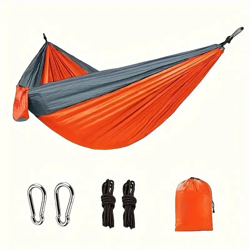 Portable Camping Hammock - Lightweight Parachute Nylon Swing for Backpacking and Travel