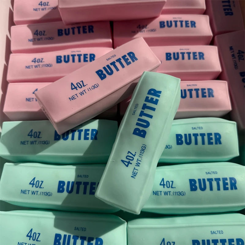 Butter Stick Squishy - Squeezable Novelty Fidget Toy in Three Colourways