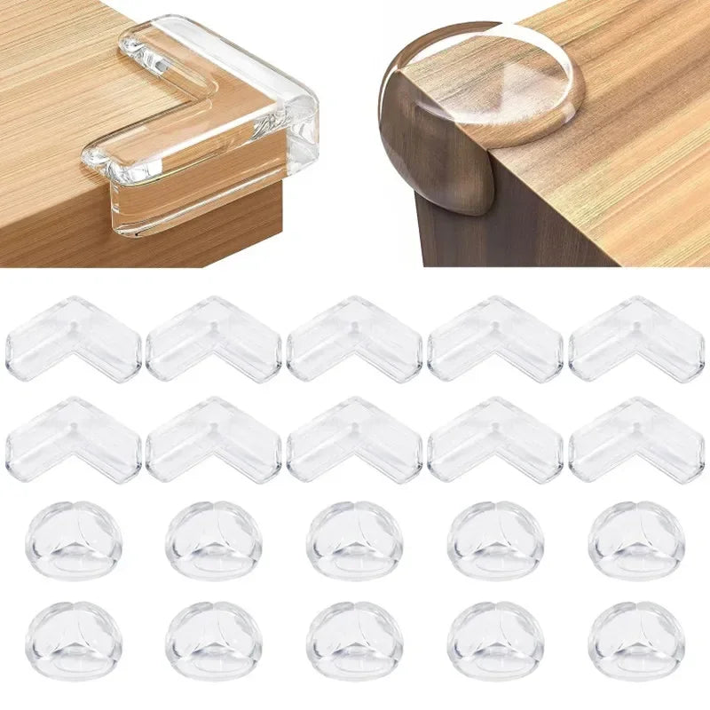 Clear Table Corner Protectors - Soft PVC Baby Safety Edge Guards, 4-16 Pack